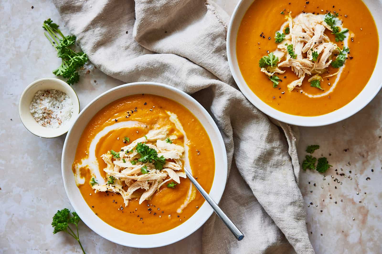 sweet potato soup with chicken