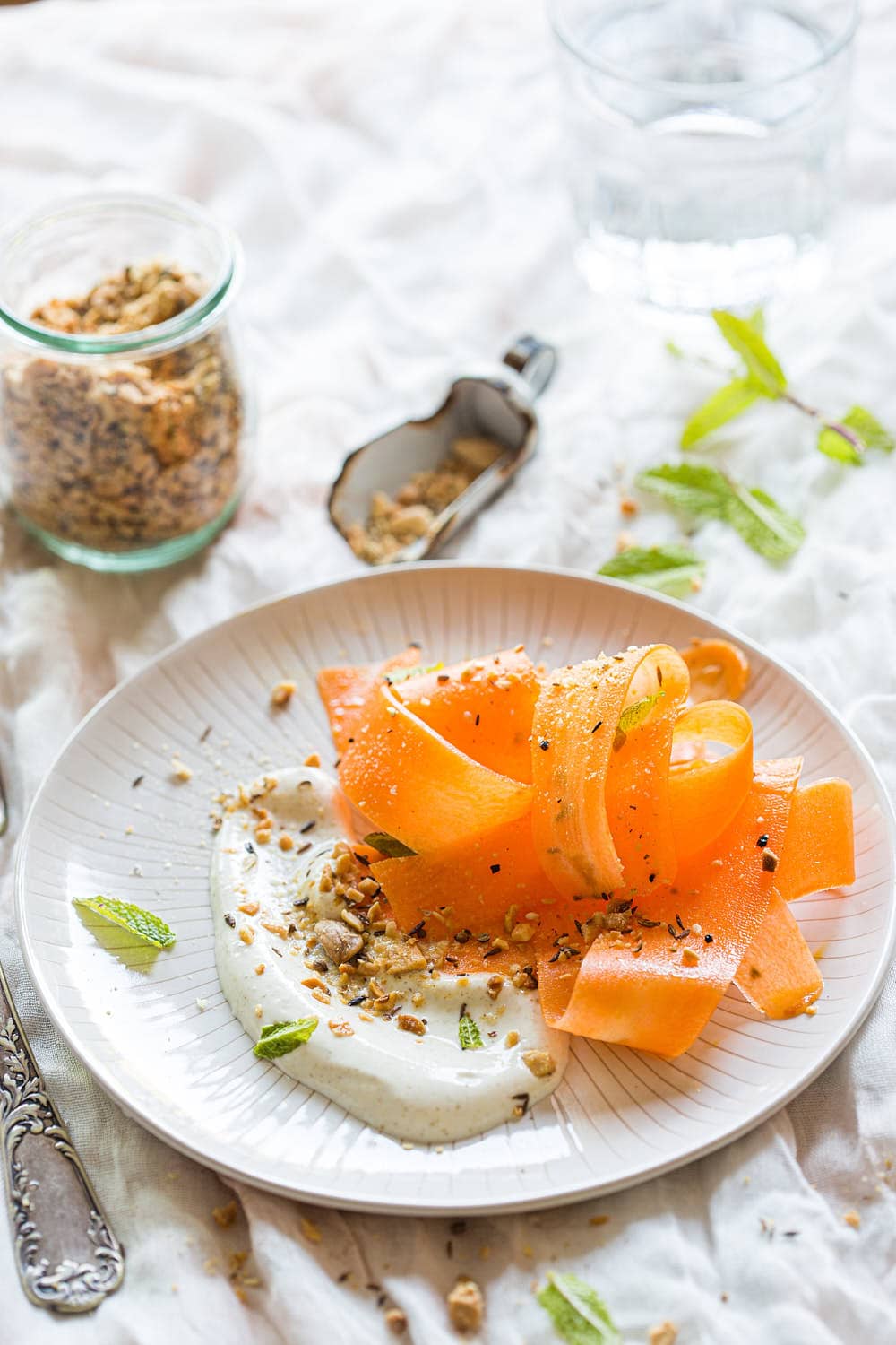 Carrot salad with dukkah