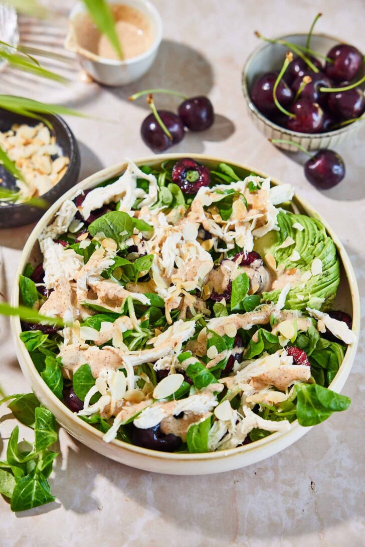 Chicken salad with cherries