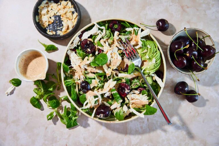 Chicken salad with cherries