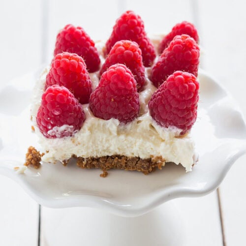 No bake raspberry cheesecake