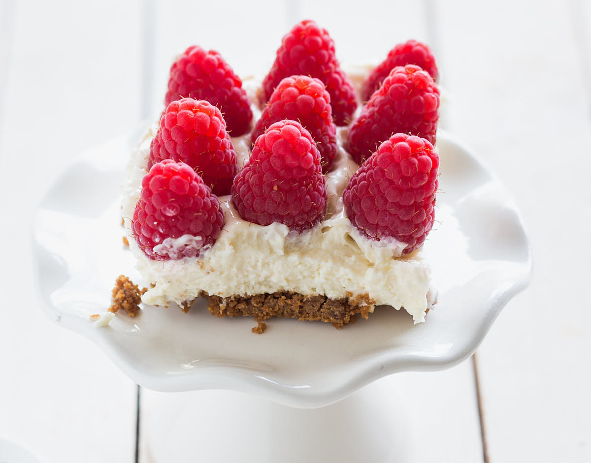 No bake raspberry cheesecake