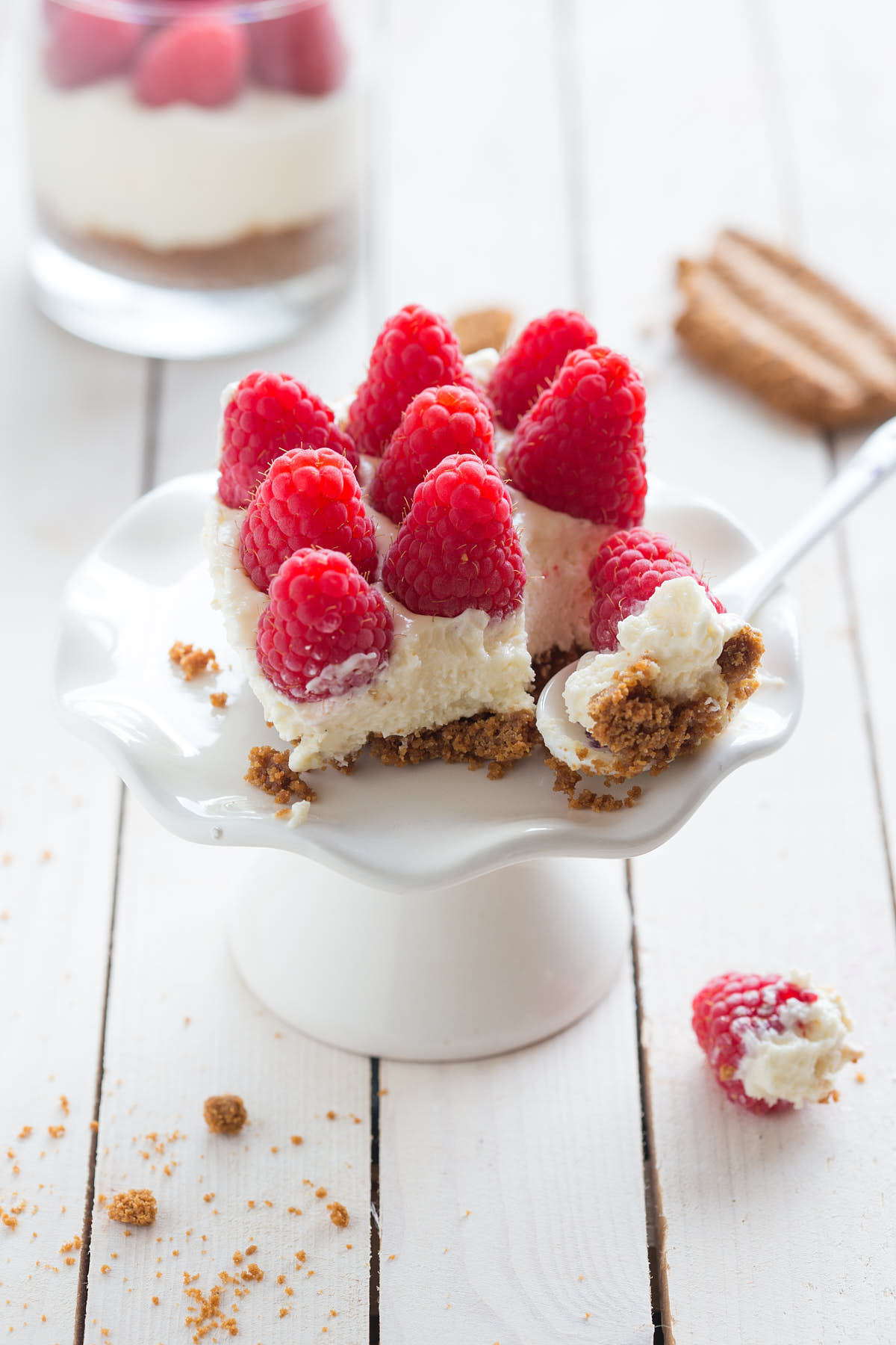 No bake raspberry cheesecake
