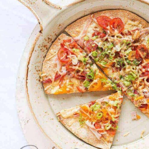 Supersnelle pizza van tortilla | insimoneskitchen.com