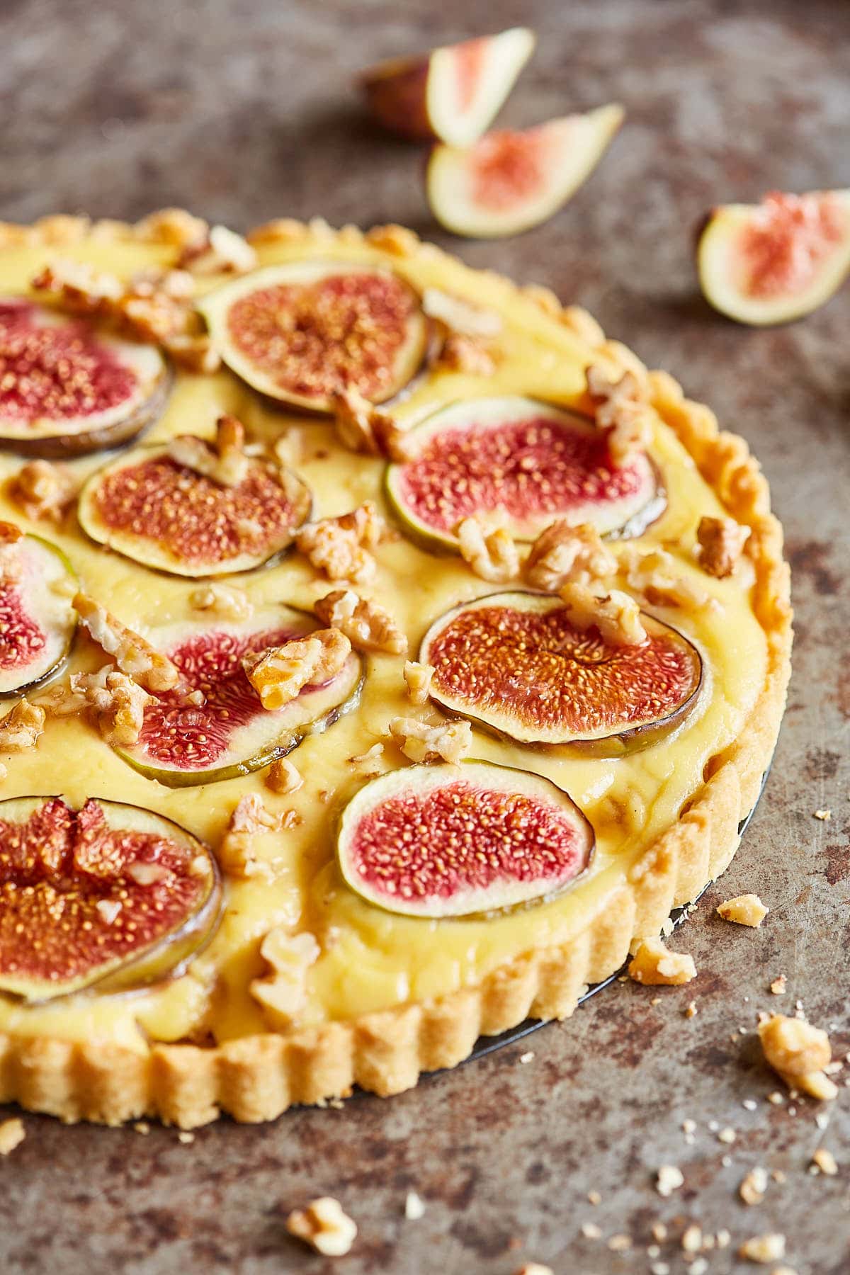 Delicious fig tart