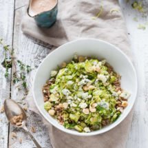 Salad of Brussels Sprouts and blue cheese | insimoneskitchen.com