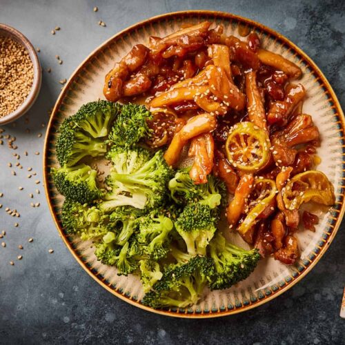 Sticky ginger and lime chicken