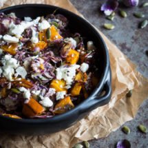 Brussels sprout salad with feta and pumpkin | insimoneskitchen.com