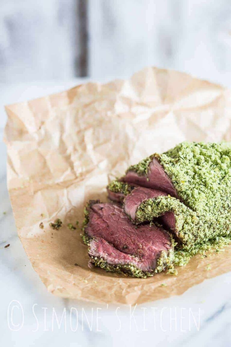 Dudefood Tuesday Roastbeef with a herb coating Simone's Kitchen