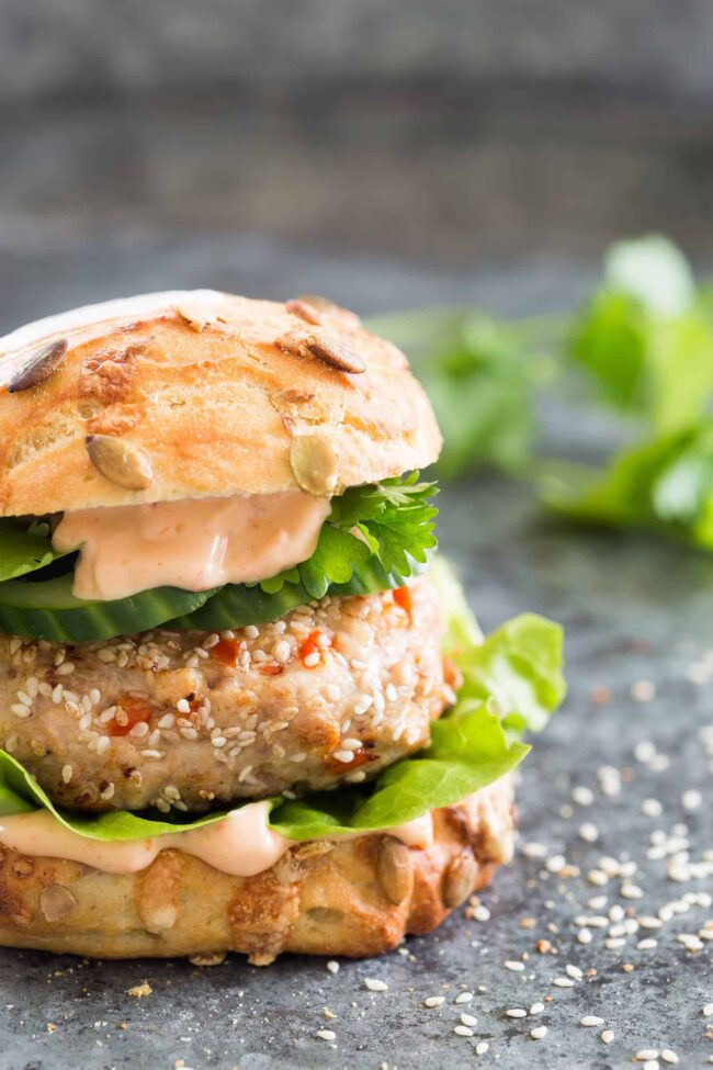 Asian chicken burger