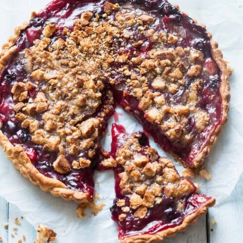 Fruit pie with baileys