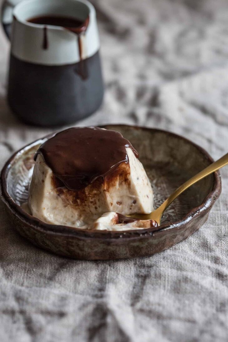 Peanut butter panna cotta