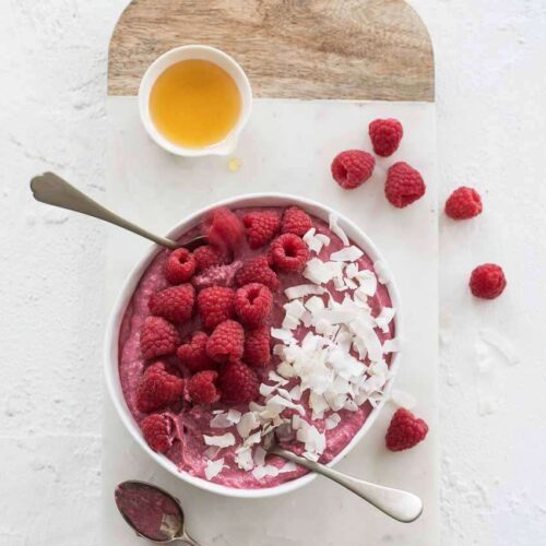 Raspberry coconut mousse | insimoneskitchen.com