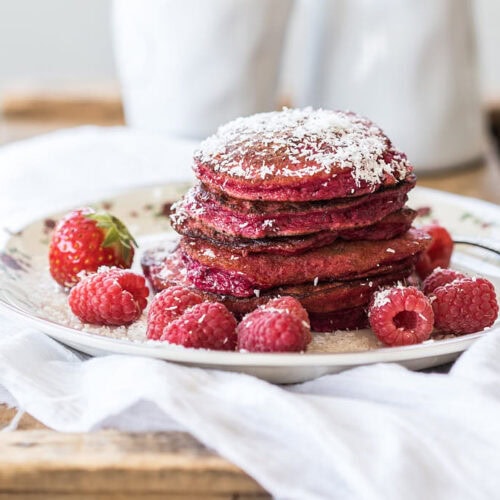 Beetroot pancakes
