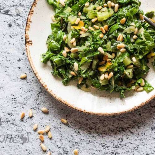 Swiss chard with garlic