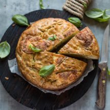 Onion cake with basil and brie | insimoneskitchen.com