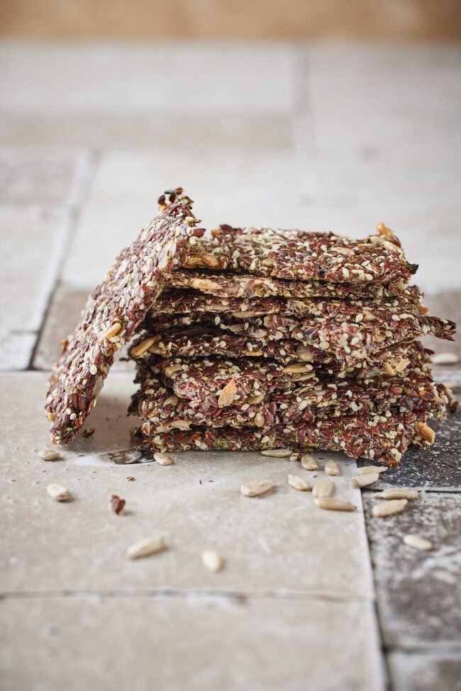 Flax seed crackers