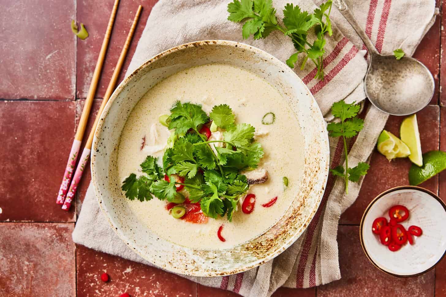 Thai coconut chicken soup