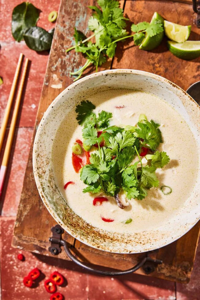 Thai coconut chicken soup