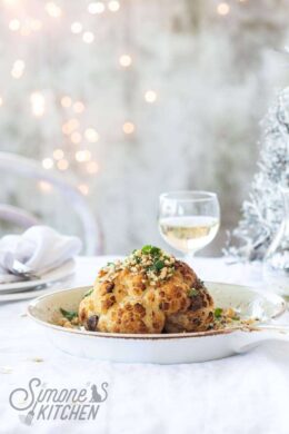 Whole roasted cauliflower