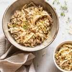 white wine chicken with orzo