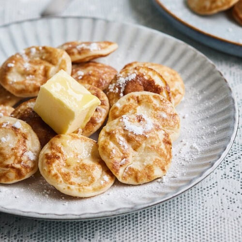 Traditional Dutch poffertjes
