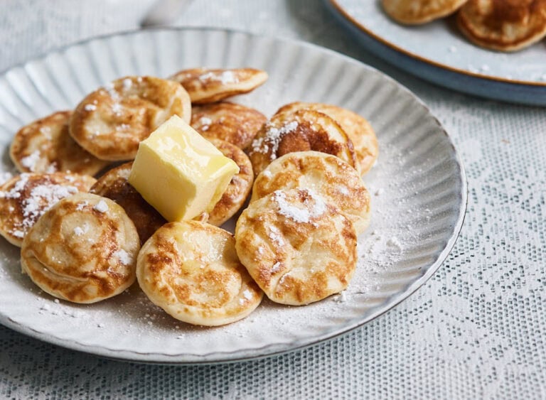 Traditional Dutch poffertjes