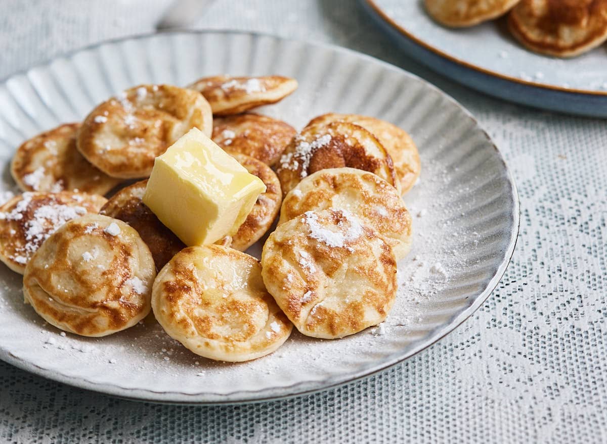 Traditional Dutch poffertjes