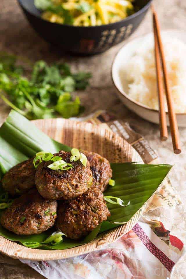 Asian burgers with sticky rice
