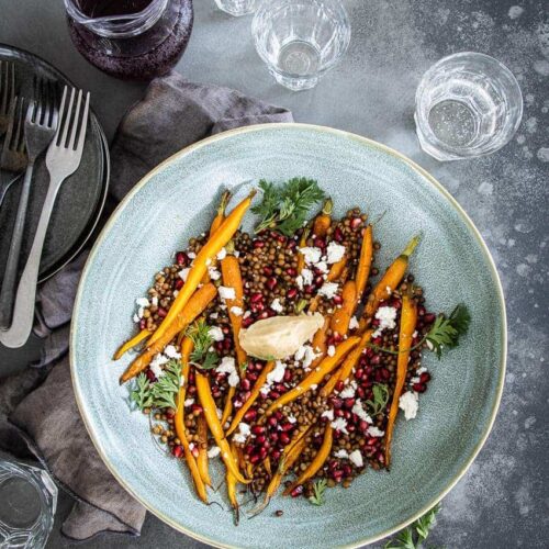 Lentil salad with carrots