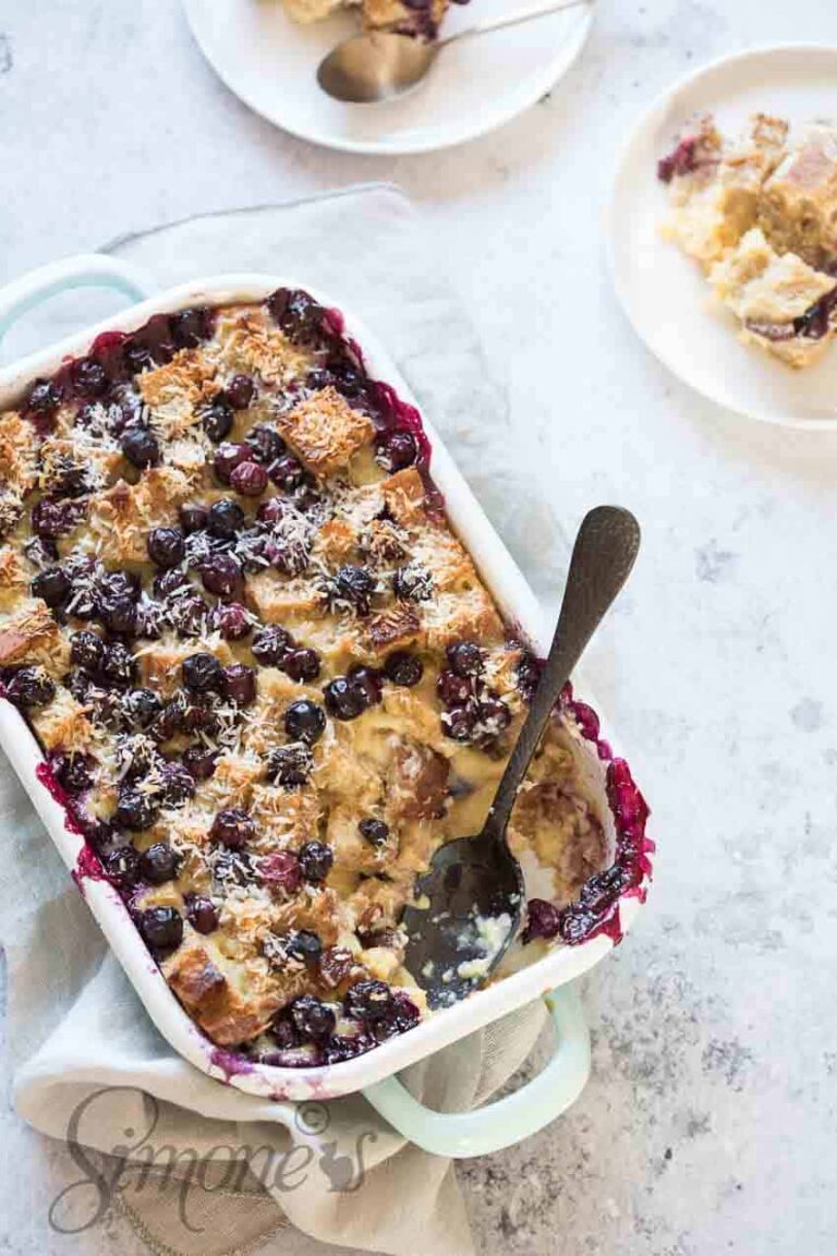 Sour dough bread pudding