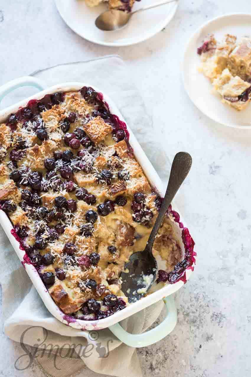 Sour dough bread pudding