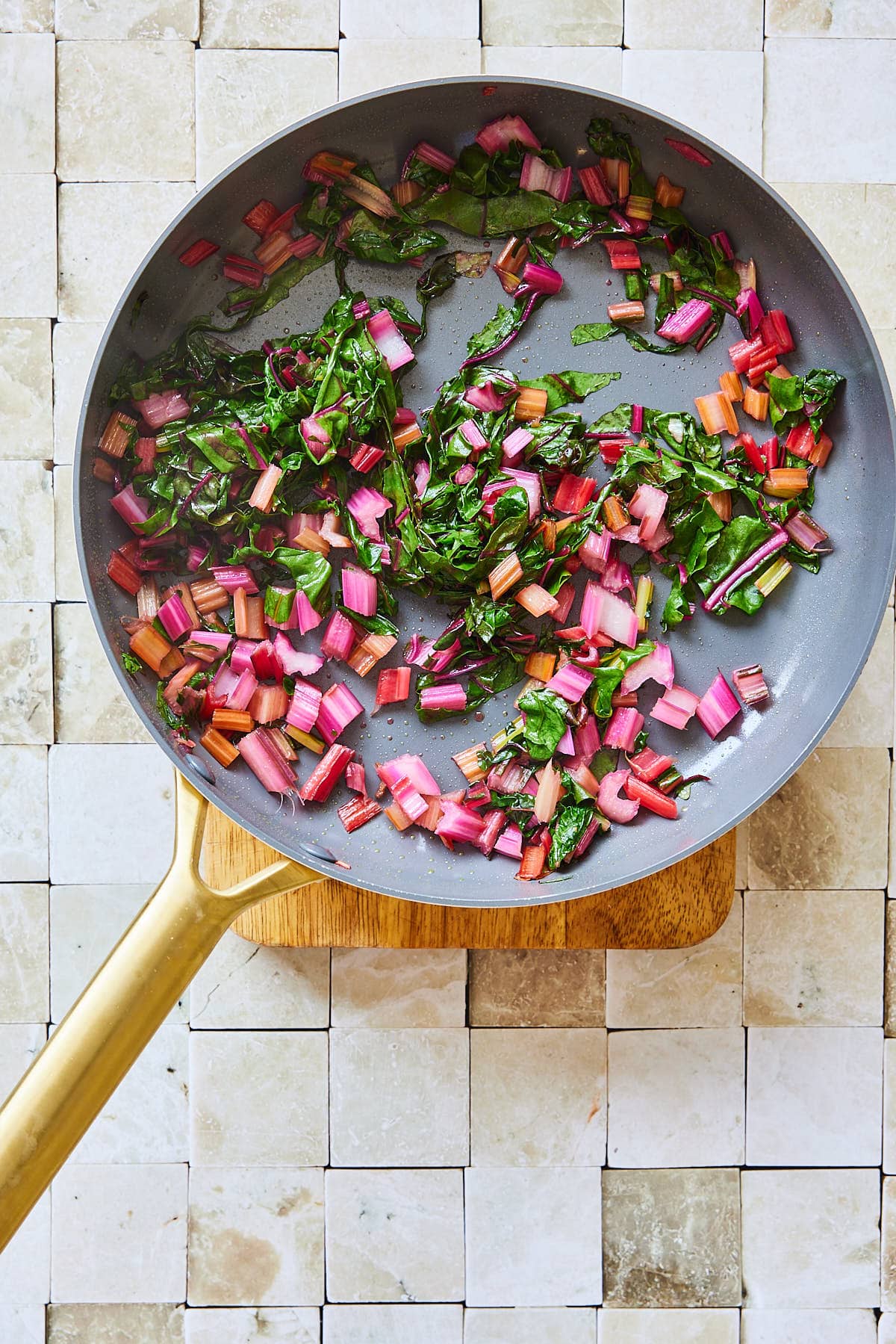 Stir fry until wilted