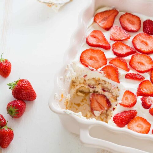 Strawberry tiramisu