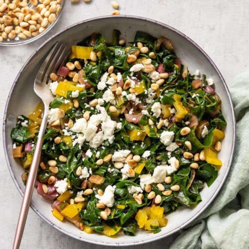 Swiss chard with feta