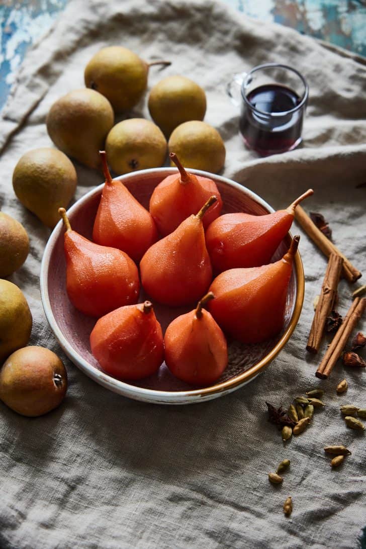 poached pears from the slowcooker