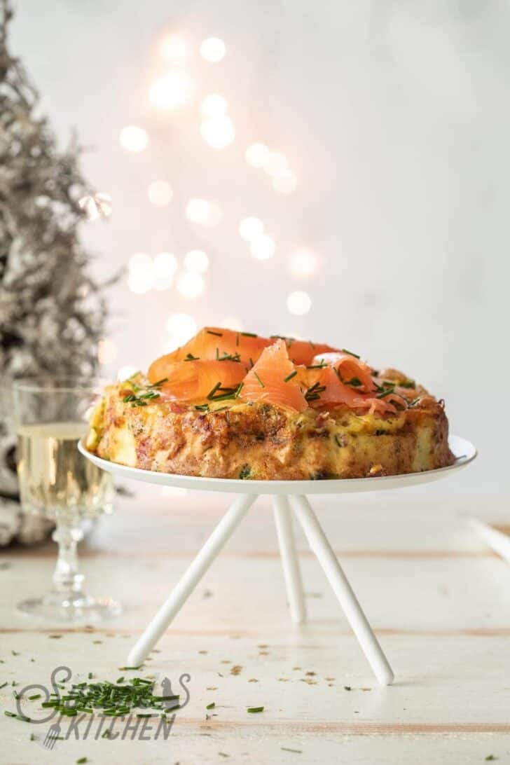 Christmas quiche recipe with smoked salmon