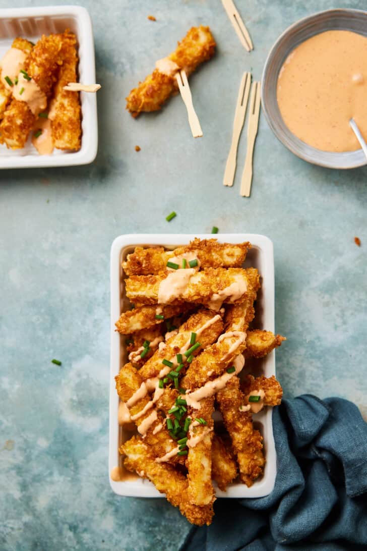 Halloumi fries with spicy mayonaise