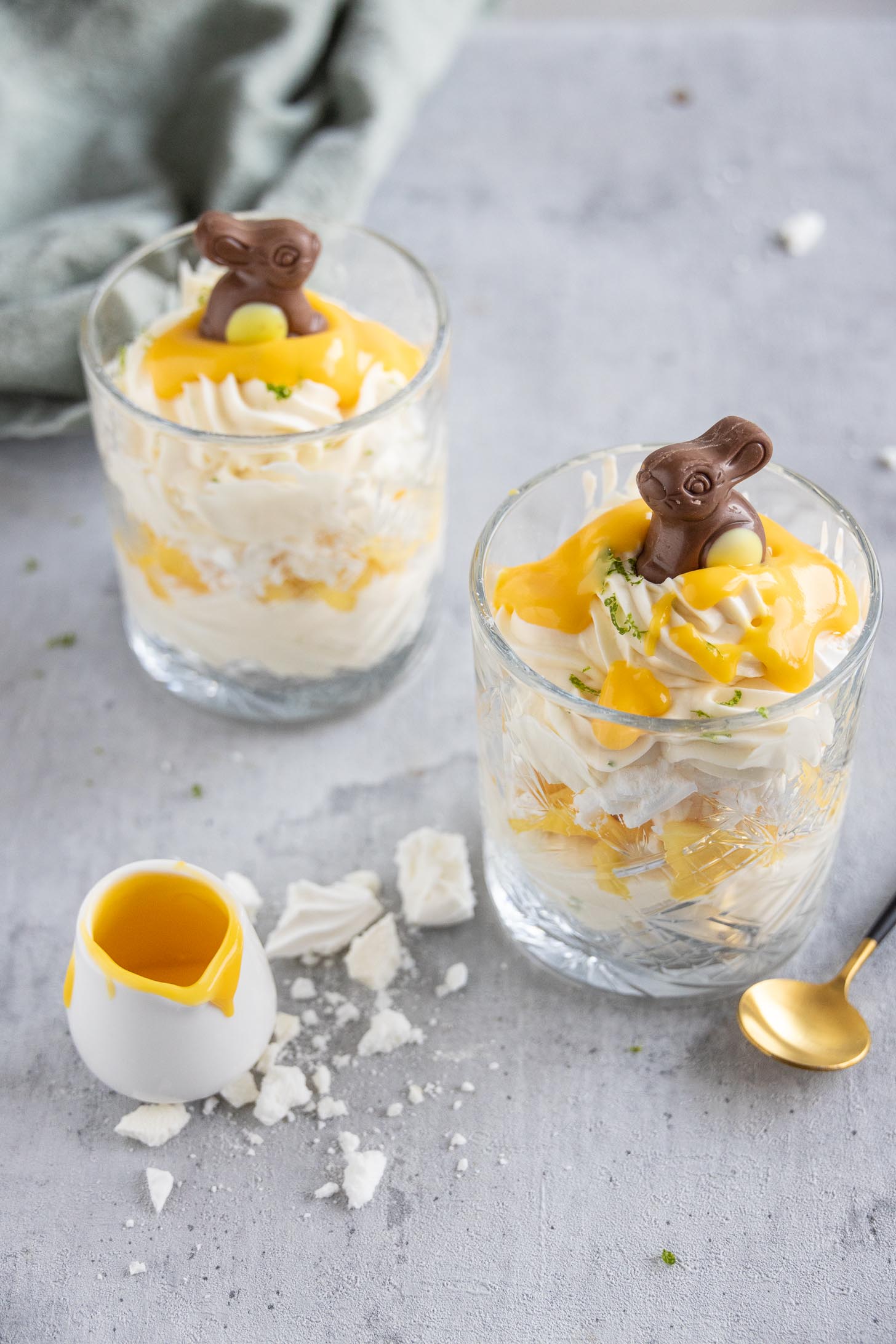 Easter dessert with eggnog