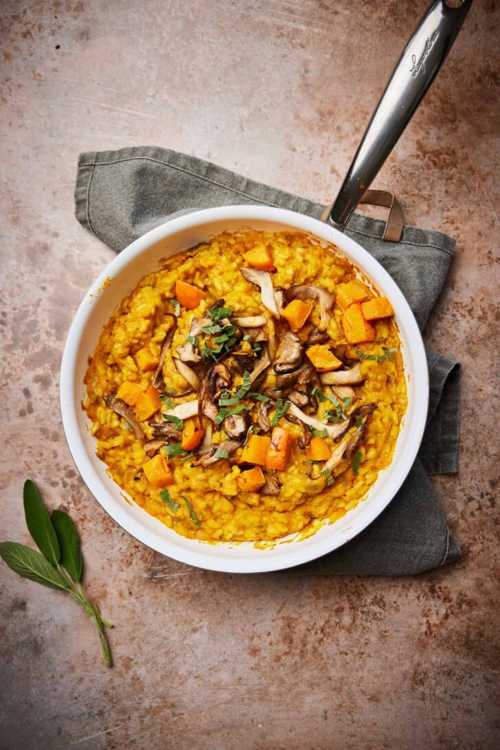 Vegan pumpkin risotto