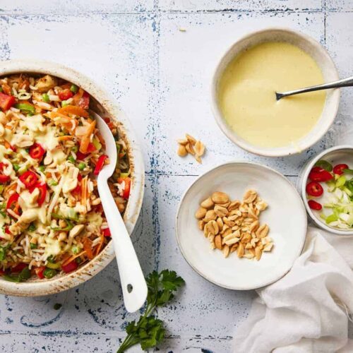 Rice salad with chicken