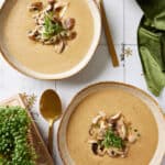 celeriac soup with mushrooms