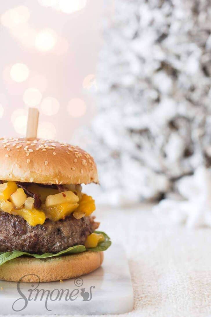 Festive Christmas burger