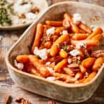 Roasted carrots with goat cheese