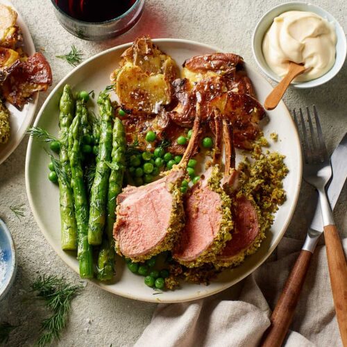 rack of lamb with pistachio crust