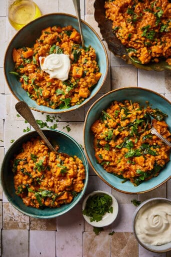 sweet potato and spinach dahl