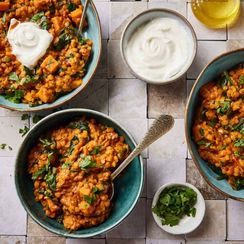 sweet potato and spinach dahl