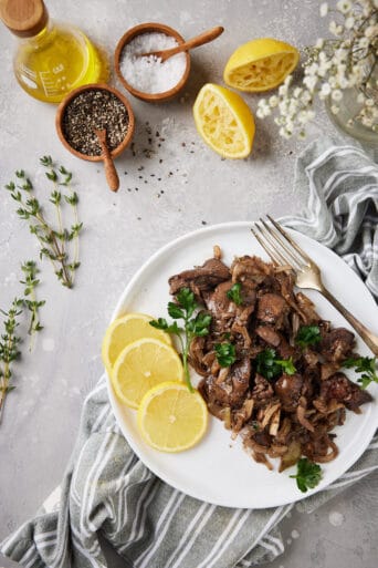 chicken liver recipe with garlic and lemon