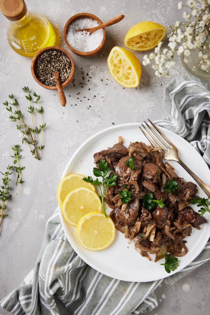 chicken liver recipe with garlic and lemon