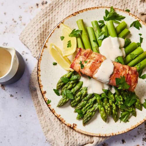 Monkfish wrapped in pancetta